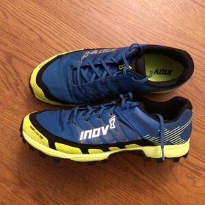 Used INOV-8 trail running shoes; men’s size 9.5/women’s 11
